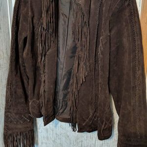 Womens Leather Tassle Jacket